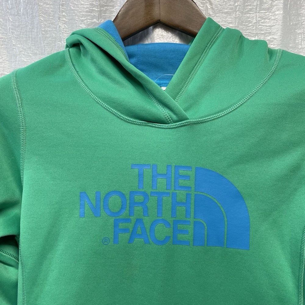 NWOT‎ The North Face Women Hoodie Sweatshirt Sz S Pullover Green Blue Logo Comfy